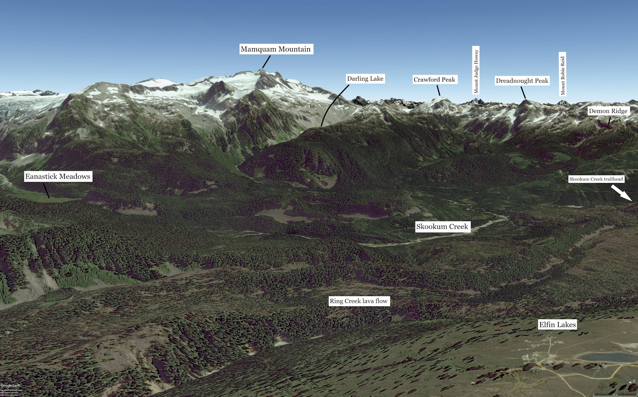 Southwest Amendment AreaSkookum Creek Labelled