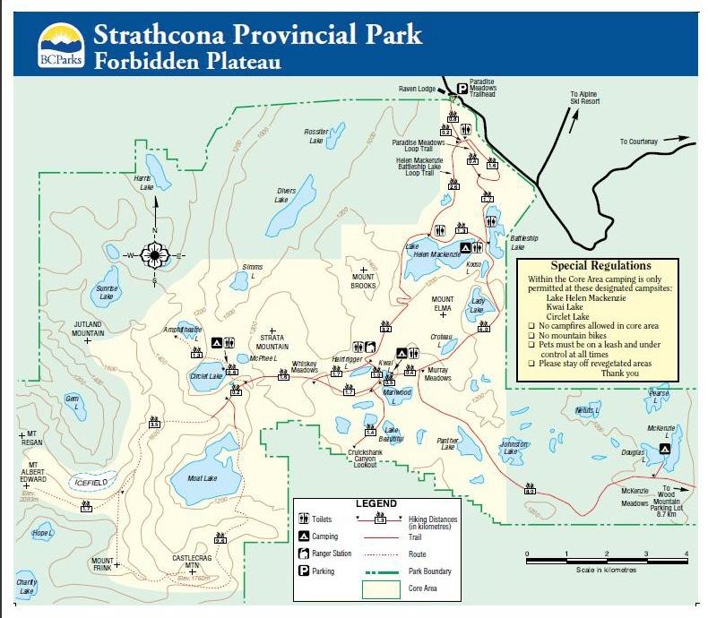 BC Parks Forbidden Plateau Map