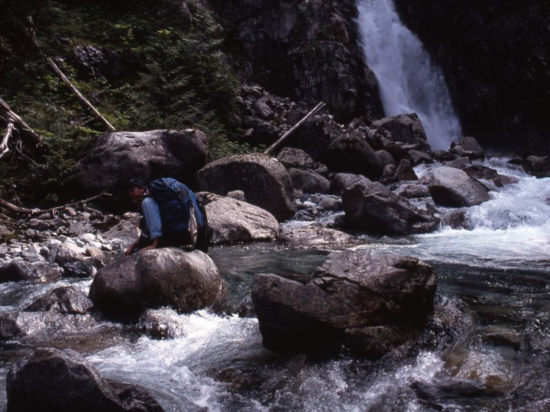 1992 crossing disc creek canyon in the widgeon valley