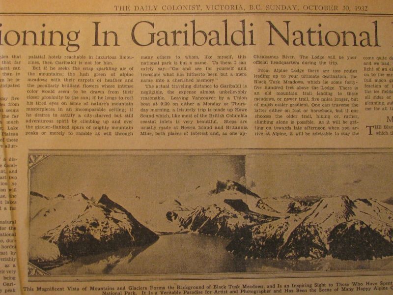 vacationing in garibaldi national park